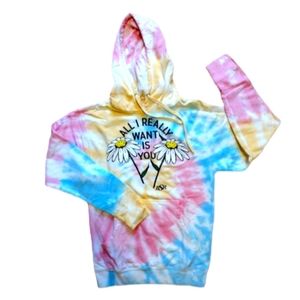 NEW BSR By Samii Ryan REVOLVE Hoodie All I Really Want is You graphic Tie Dye